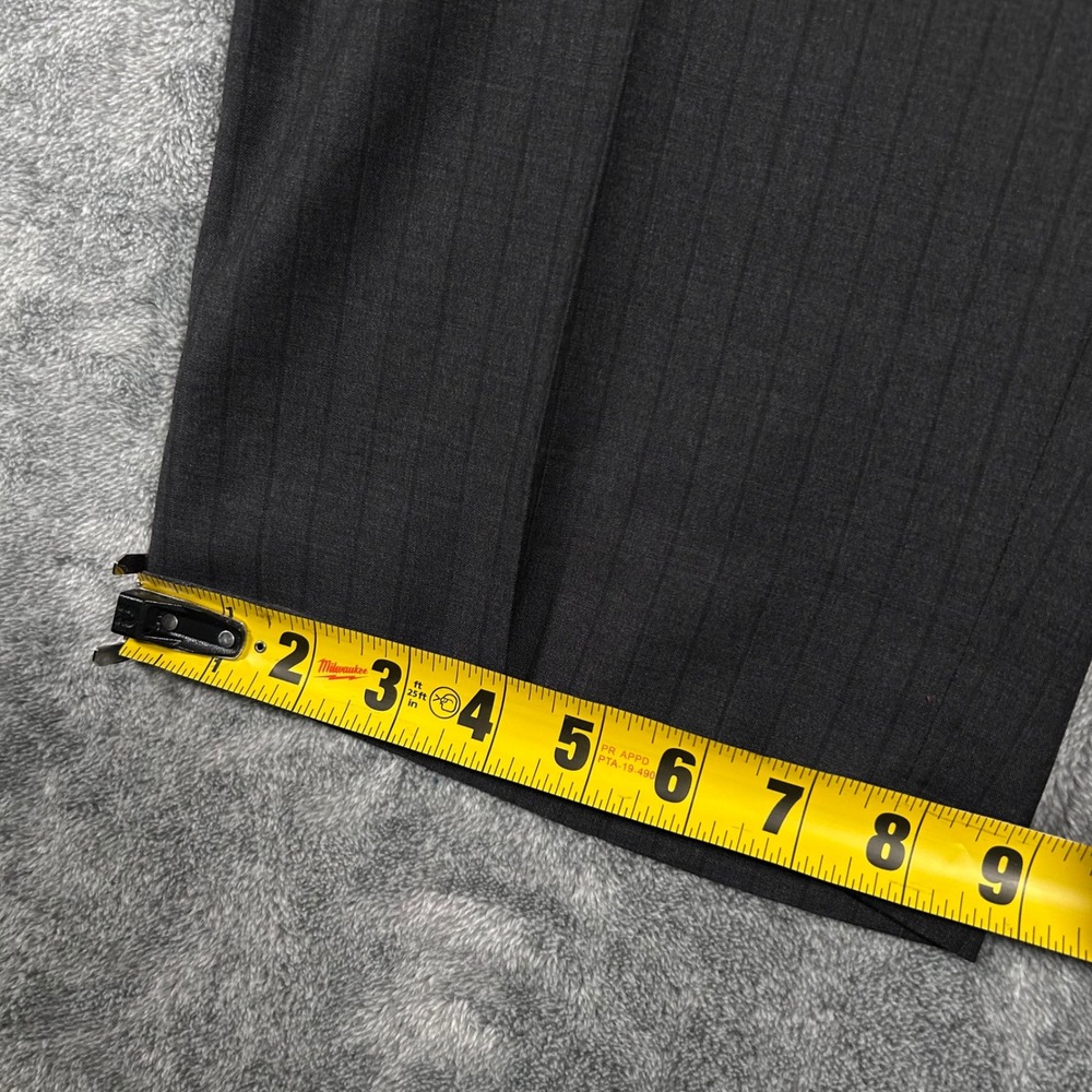 Samuelsohn Suit 2 PC Grey Pinstripe Guabello Super 130 Wool 46R 39x27 Made Italy - Picture 12 of 16
